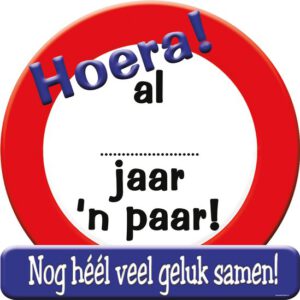 Huldeschild - ... jaar een paar