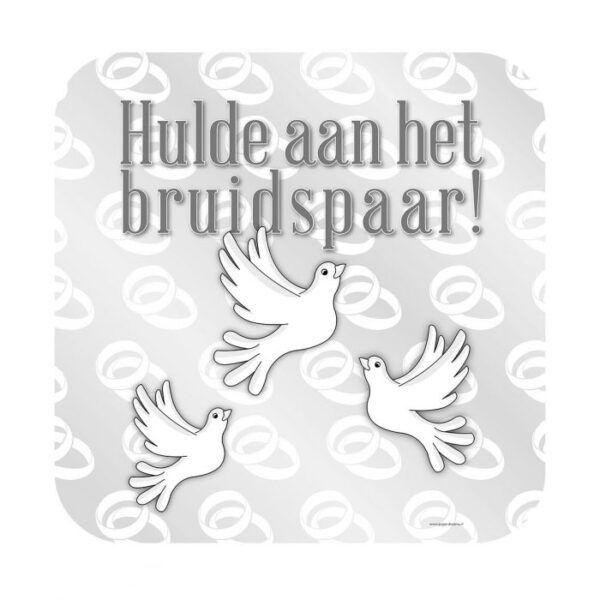 Huldeschild Hulde aan het bruidspaar