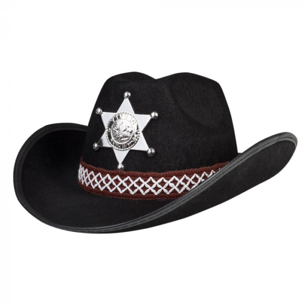 Kinderhoed Sheriff junior zwart