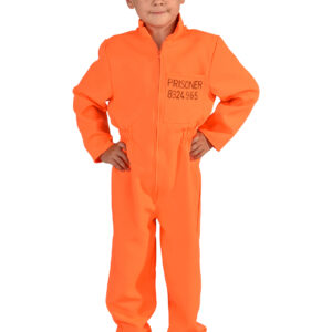 Kinderkostuum Boef oranje overall
