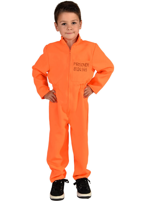 Kinderkostuum Boef oranje overall