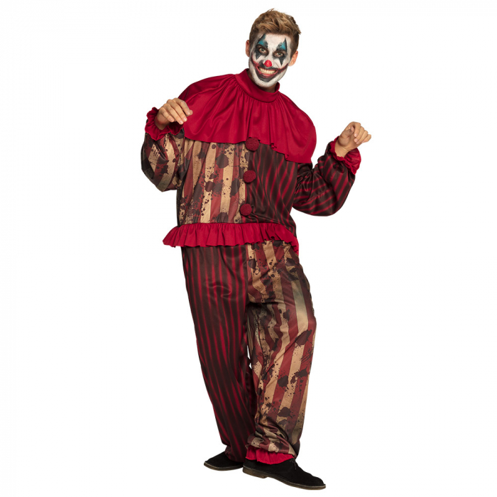 Gevlekt Stam beha ᐅ Kostuum Midnight Clown Halloween, Kostuums heren kopen