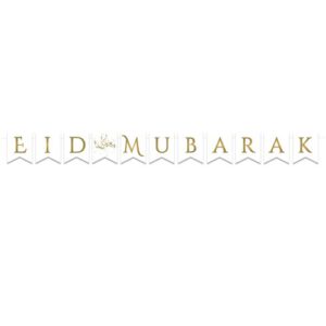 Letterbanner Eid Mubarak goud