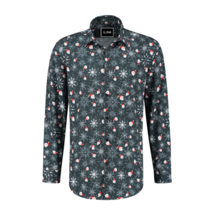 Men shirt Santa snowflakes