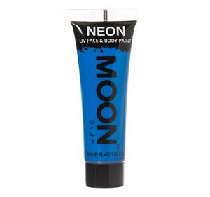 Neon UV face & body paint blue