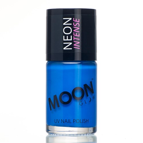 Neon UV nail-polish blue