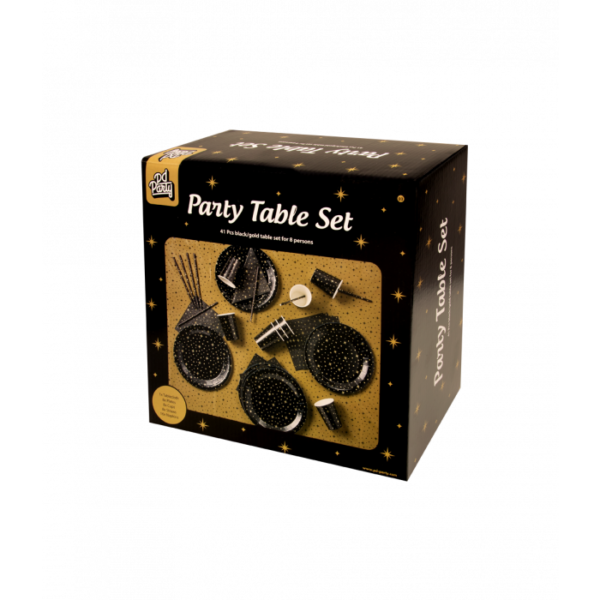 Party Table set black/gold