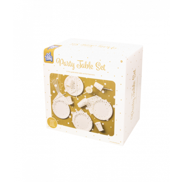 Party Table set gold/white