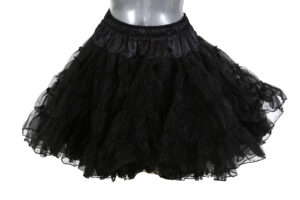 Petticoat zwart lang 3-laags !