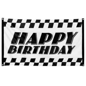 Polyester vlag Racing 'Happy Birthday'