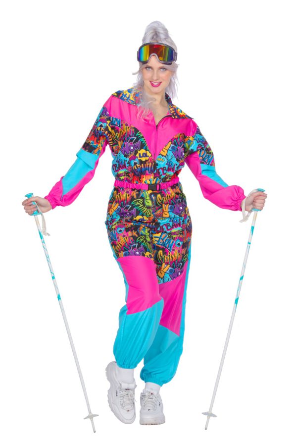 Retro dames skipak 80's print