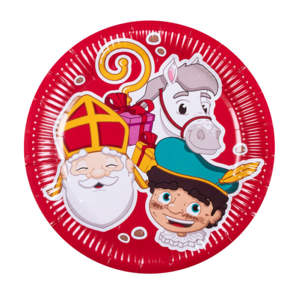 Set 10 Papieren bordjes Sinterklaas (23cm)