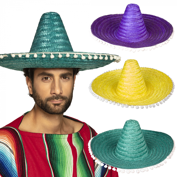 ᐅ Sombrero Fernando ass.- groen Mexicaanse hoeden, Strohoeden