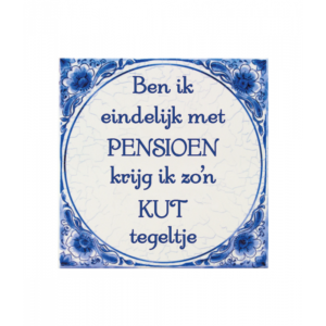 Tegels delfs blauw - Pensioen KUT