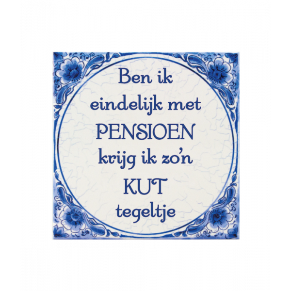 Tegels delfs blauw - Pensioen KUT
