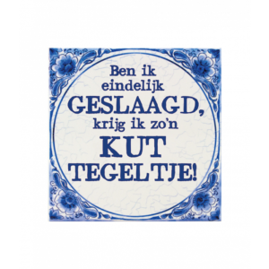 Tegels delfts blauw - Geslaagd Kut