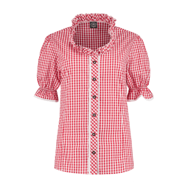 Tiroler blouse rood dames - basic H-2602