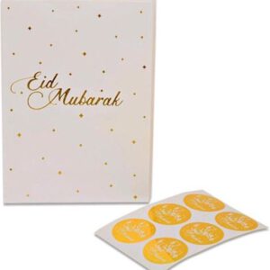 Uitdeelzakjes papier Eid Mubarak goud