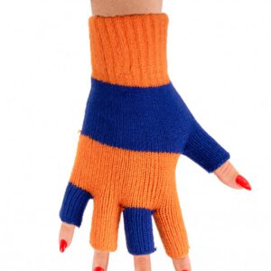 Vingerloze handschoenen oranje-blauw
