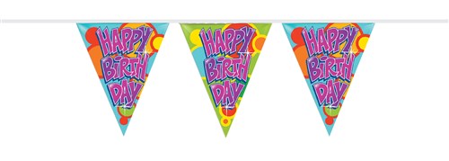 Vlaggenlijn PE ''Happy Birthday'' 10 m