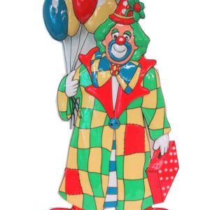 Wanddeco clown met ballonnen