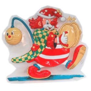 Wanddeco clown met deksels