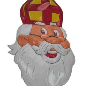 Wanddeco sinterklaas + bril 40x62cm