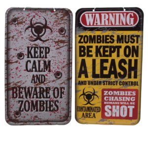 Wanddecoratie Zombie geel