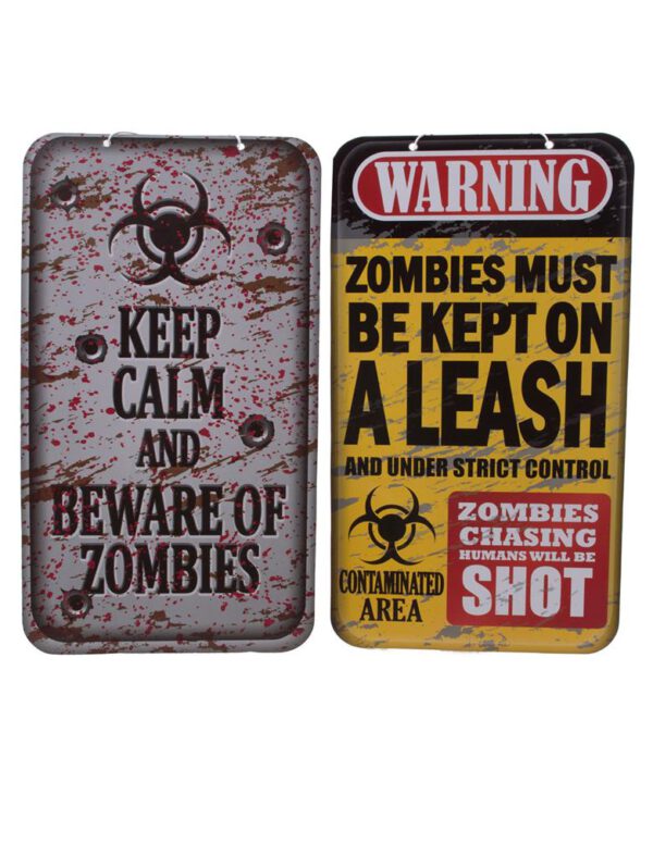 Wanddecoratie Zombie geel