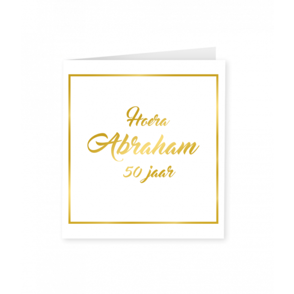 Wenskaart Gold&White Abraham