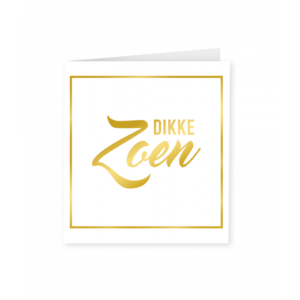 Wenskaart Gold&White Dikke Zoen