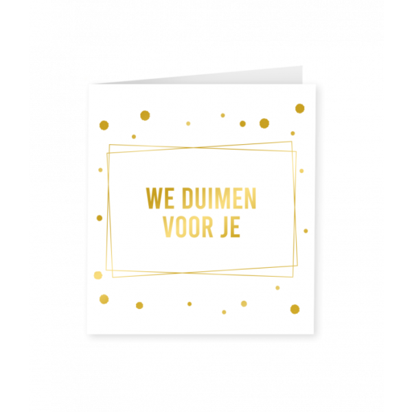 Wenskaart Gold&White We Duimen