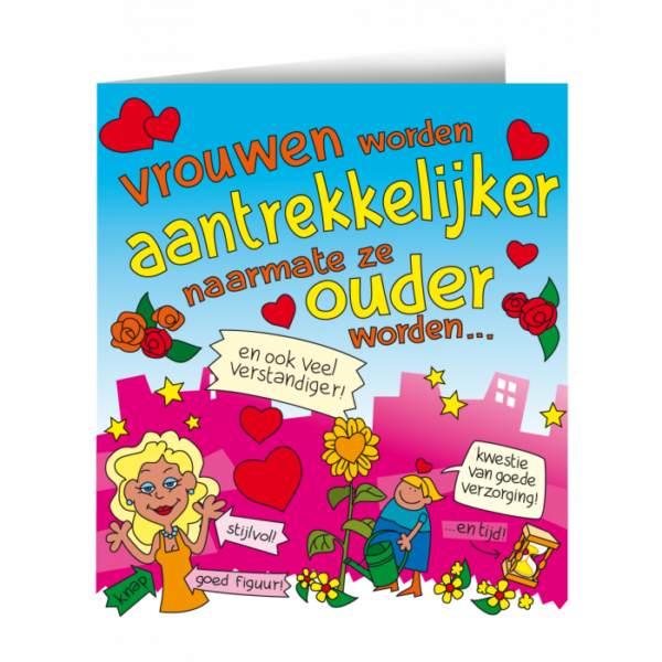 Wenskaarten - vrouwen cartoon