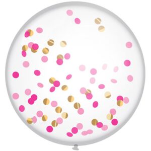 XL Confettiballon Princess Pink - 60cm