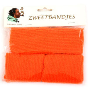 Zweetbandjes neon oranje