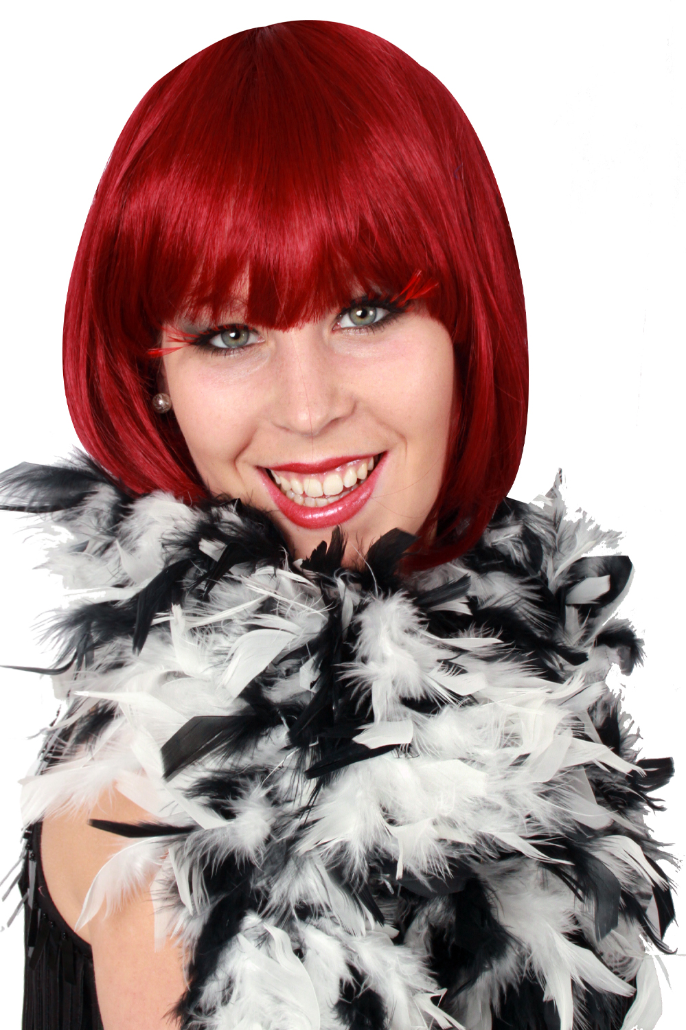 Boa zwart/wit 180cm - 50 gram