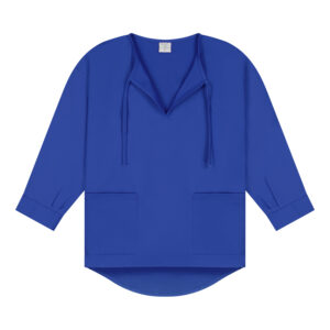 Boerenkiel korenblauw / roze
