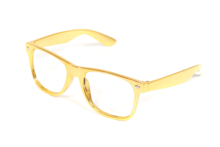 Bril goud zonder glas