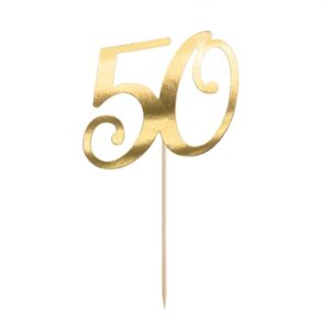 Cake Topper 50 goud