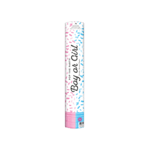 Confetti shooter Gender Reveal roze (40cm)
