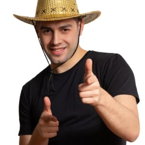 Cowboyhoed pailletten goud