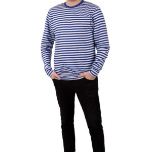Dorus shirt blauw/wit lange mouw