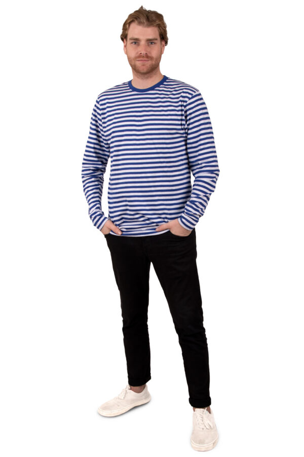 Dorus shirt blauw/wit lange mouw