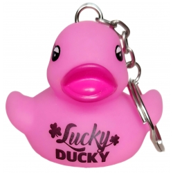 DUCKY TALK Lucky Ducky sleutelhanger roze