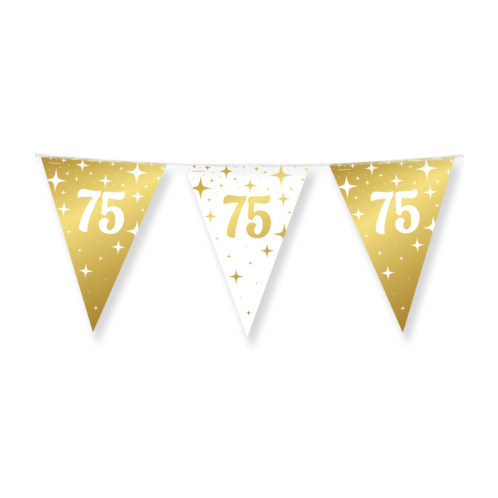 Fancy party flags leeftijd 75