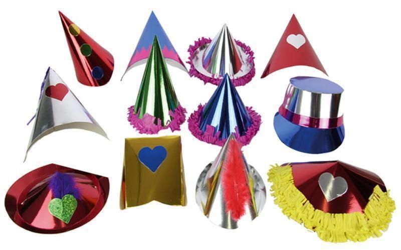 Feesthoedje metallic