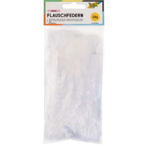 Fluffy veren wit