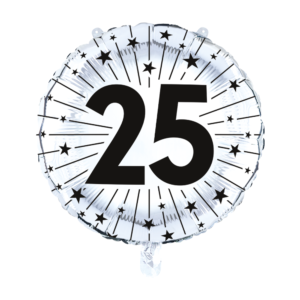 Folieballon 25 zilver