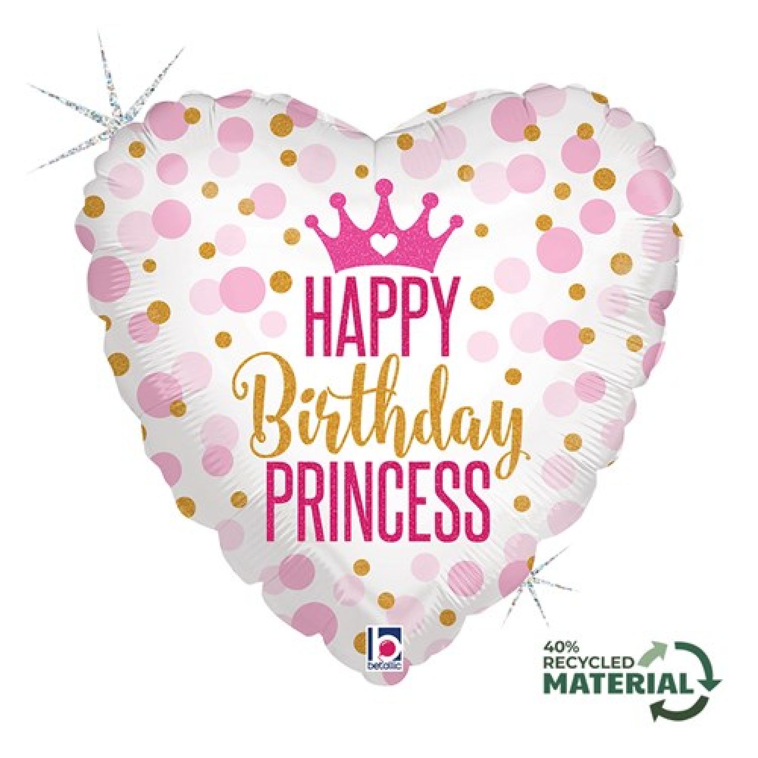 Folieballon Birthday Princess