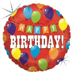 Folieballon Happy Birthday ballonnen holographic